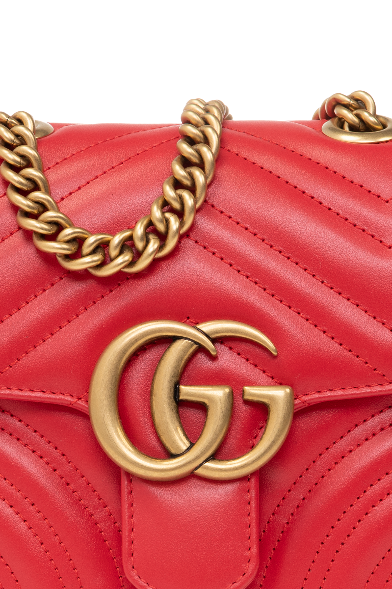 Red GG Marmont Mini quilted shoulder bag Gucci Vitkac GB